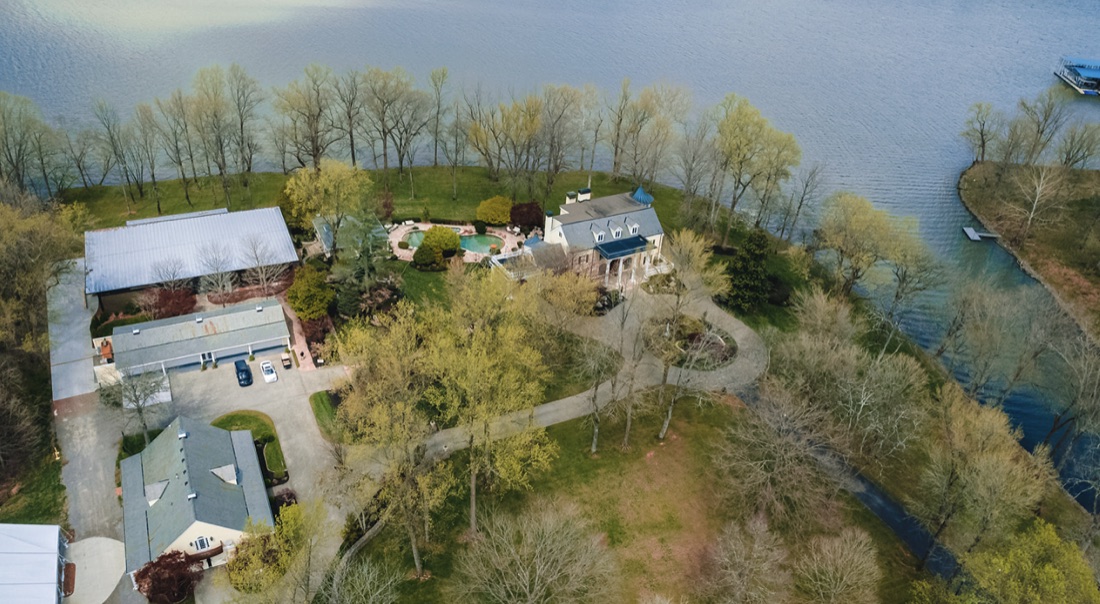 Aerial view of the CEO Spring Break Nashville estate venue